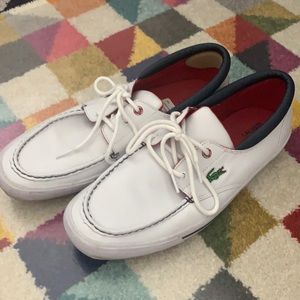 White and Blue Mens Lacoste Shoes size 11